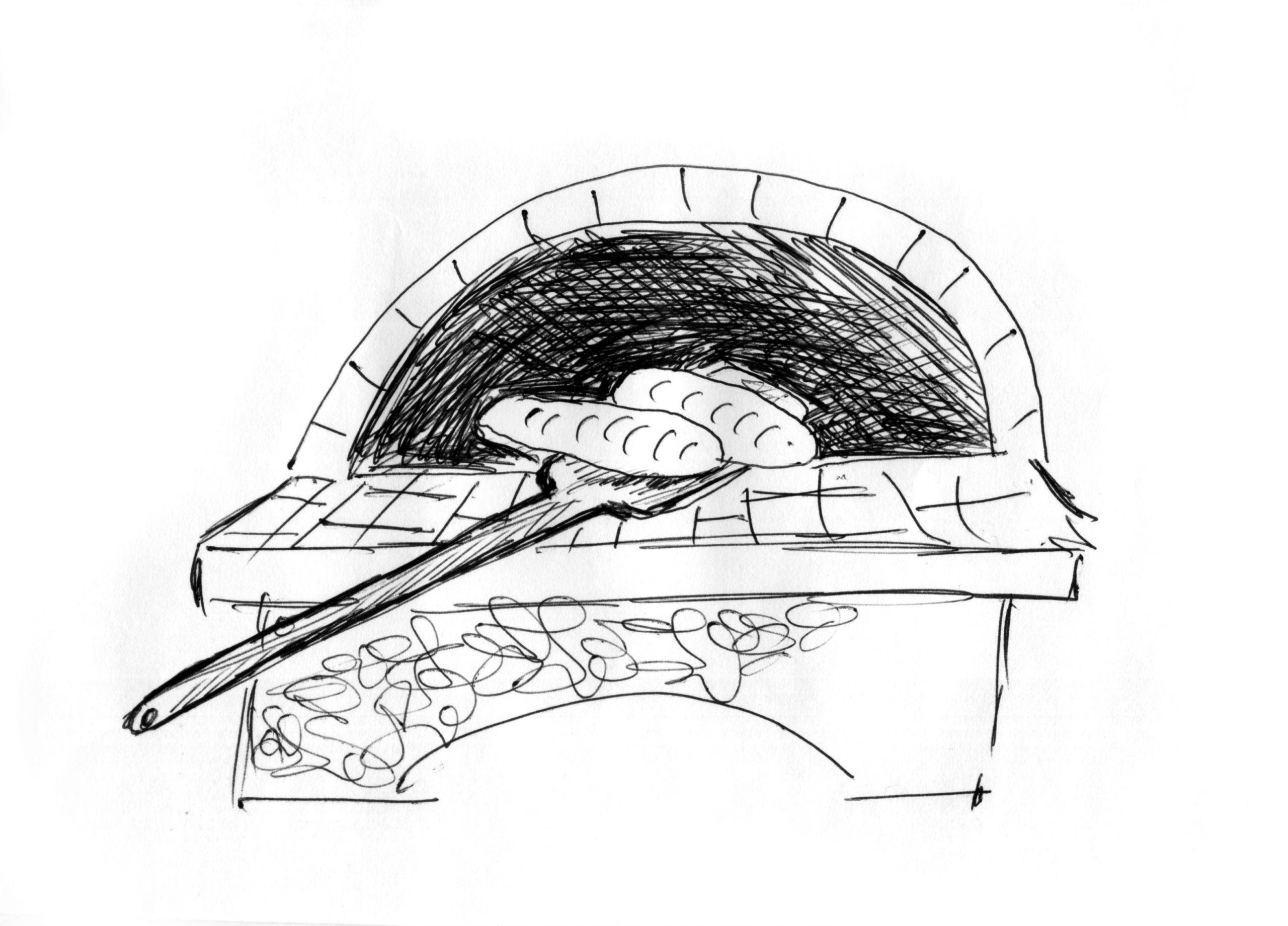 Food Waste σκίτσο ψωμί