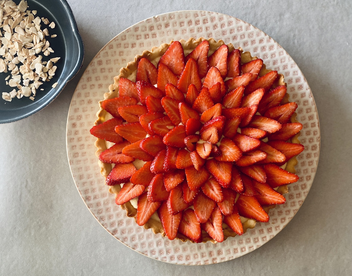 τάρτα με φράουλες