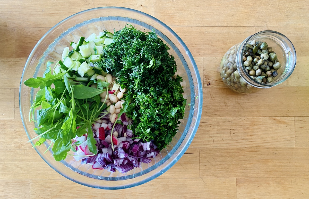 σαλάτα με φασόλια