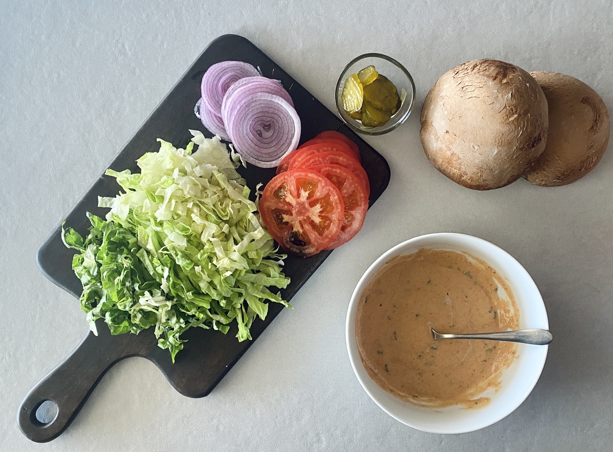 vegan burger υλικά