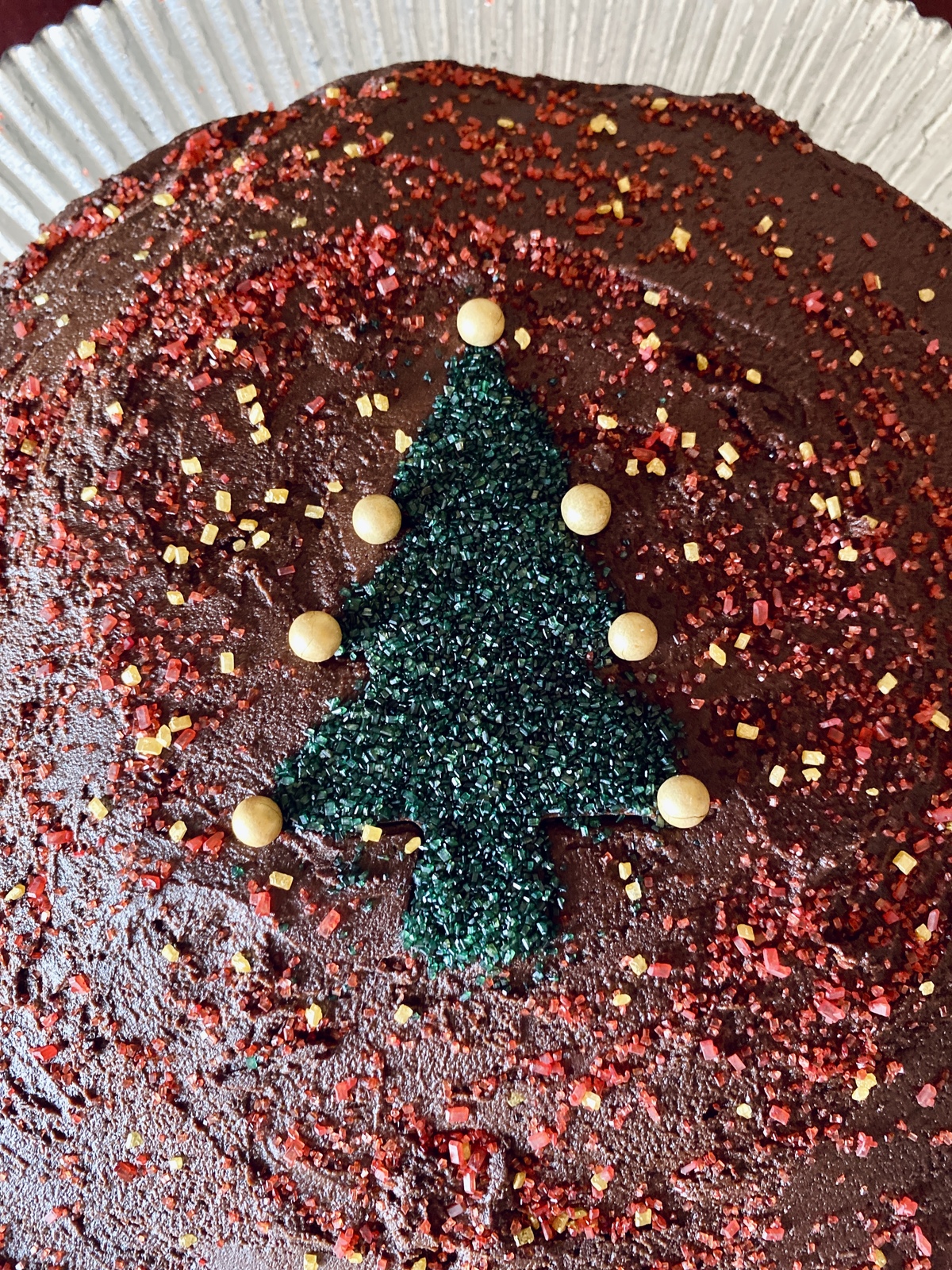 Χριστουγεννιάτικο κέικ σοκολάτας