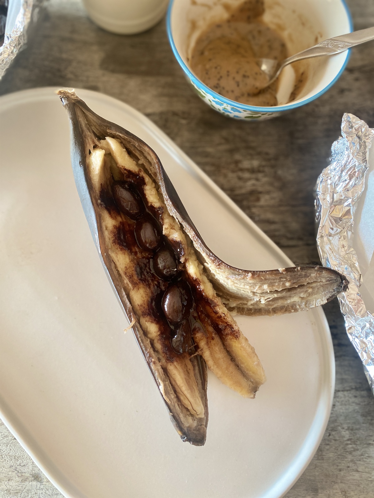 ψητή μπανάνα