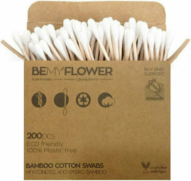 Μπατονέτες από μπαμπού και βαμβάκι Be My Flower 