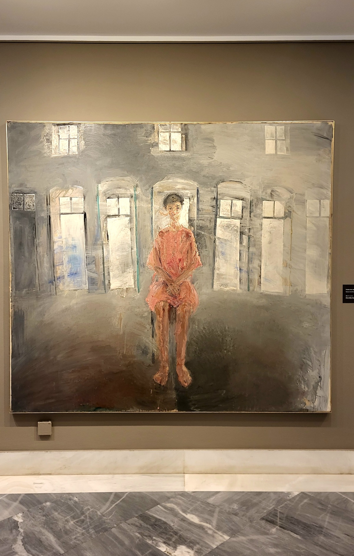 Χρόνης Μπότσογλου, «Γυναίκα στον χώρο του λιοτριβιού», 1983, Συλλογή Αθηνάς Αϊδίνη.