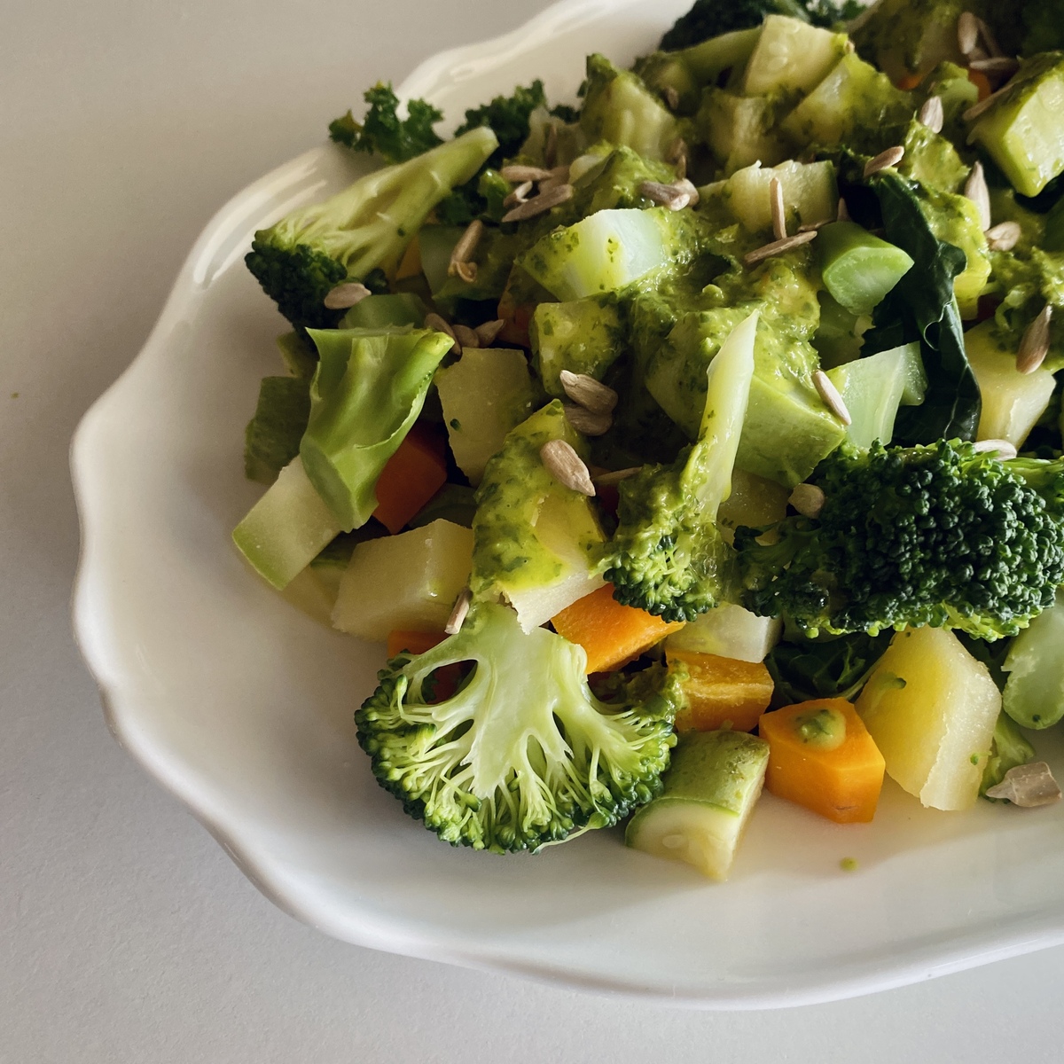 σαλάτα με βραστά λαχανικά