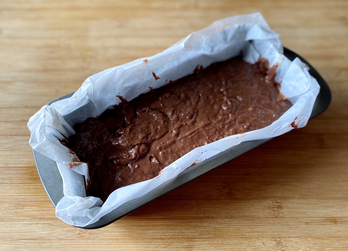 κέικ σοκολάτα-μπανάνα