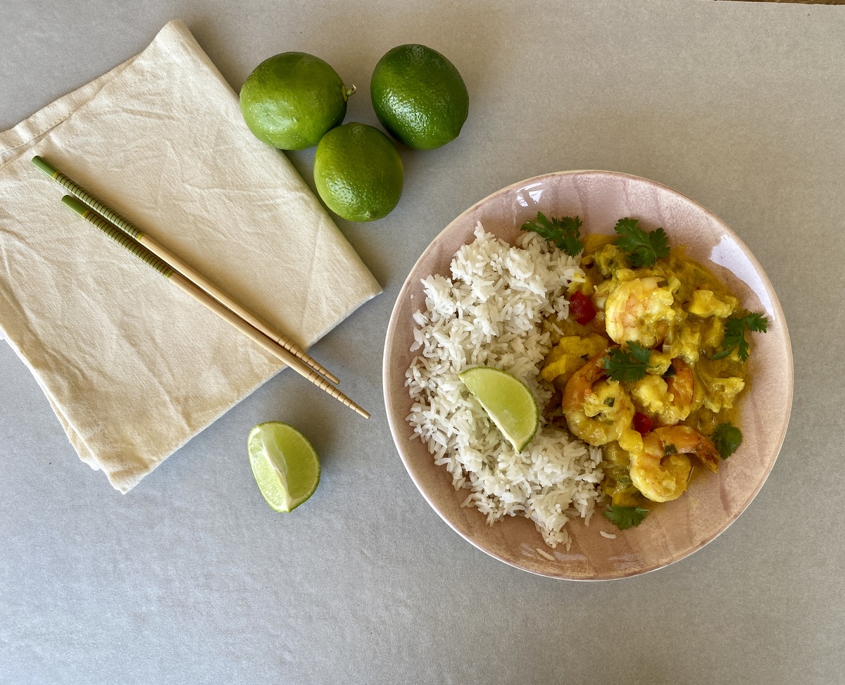 γαρίδες κάρι μάνγκο