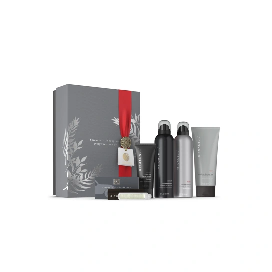 HOMME LARGE GIFT SET ΜΕ 2 ΑΦΡΟΛΟΥΤΡΑ, 1 SHOWER GEL, SCRUB ΠΡΟΣΩΠΟΥ ΚΑΙ ΑΠΟΣΜΗΤΙΚΟ ΓΙΑ ΤΟ ΑΥΤΟΚΙΝΗΤΟ