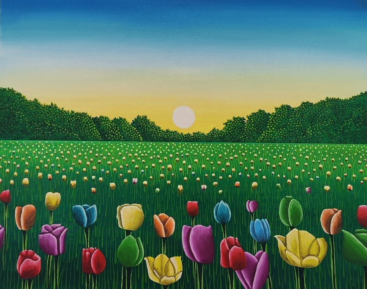 Λιβάδι με τουλίπες