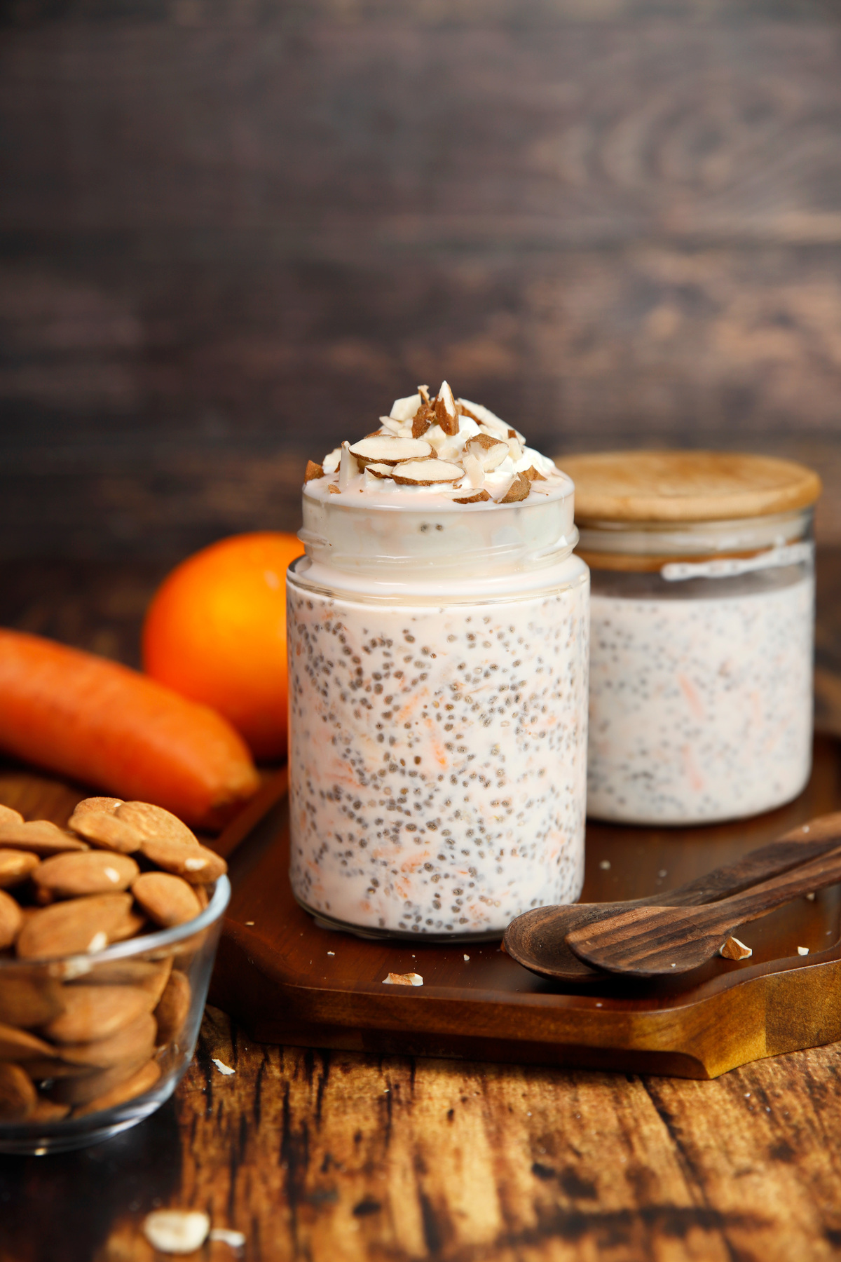 πουτίγκα τσία με γεύση carrot cake