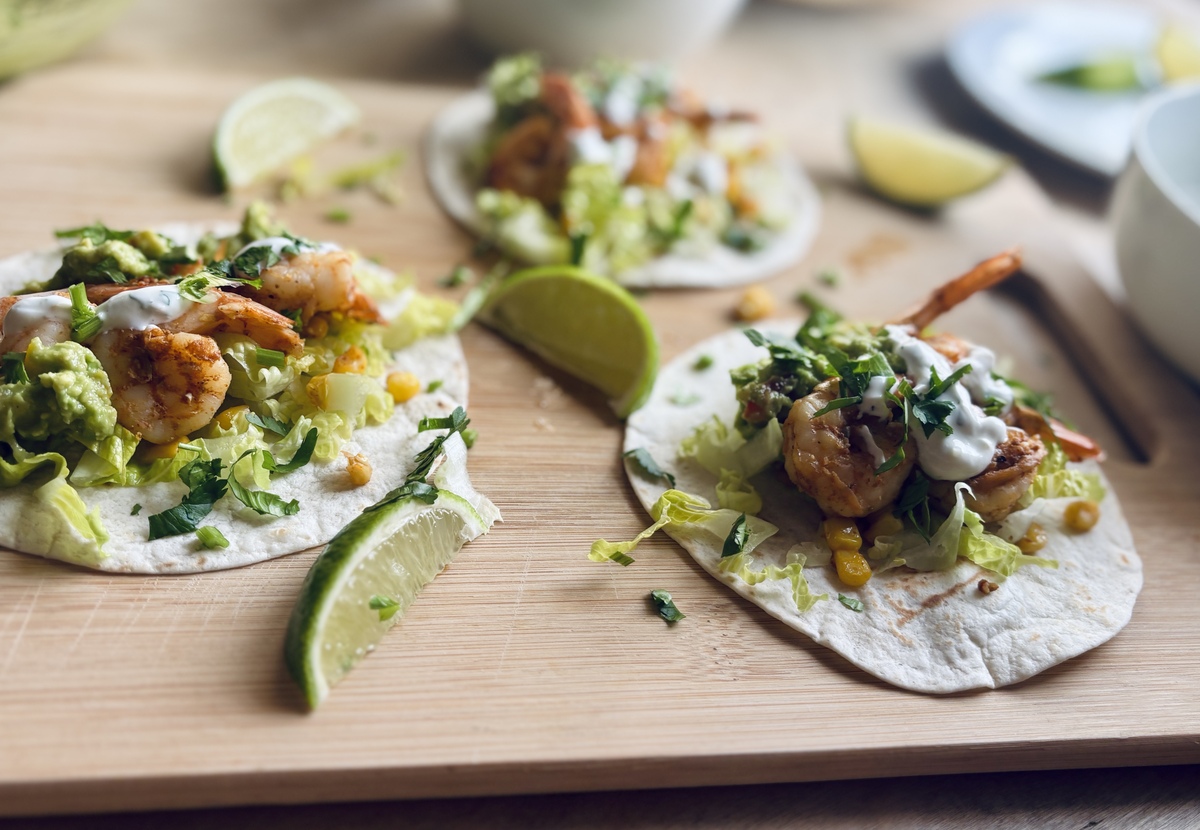 Tacos με γαρίδες