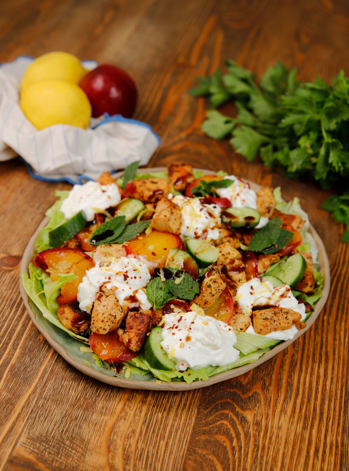 σαλάτα κοτόπουλο νεκταρίνια