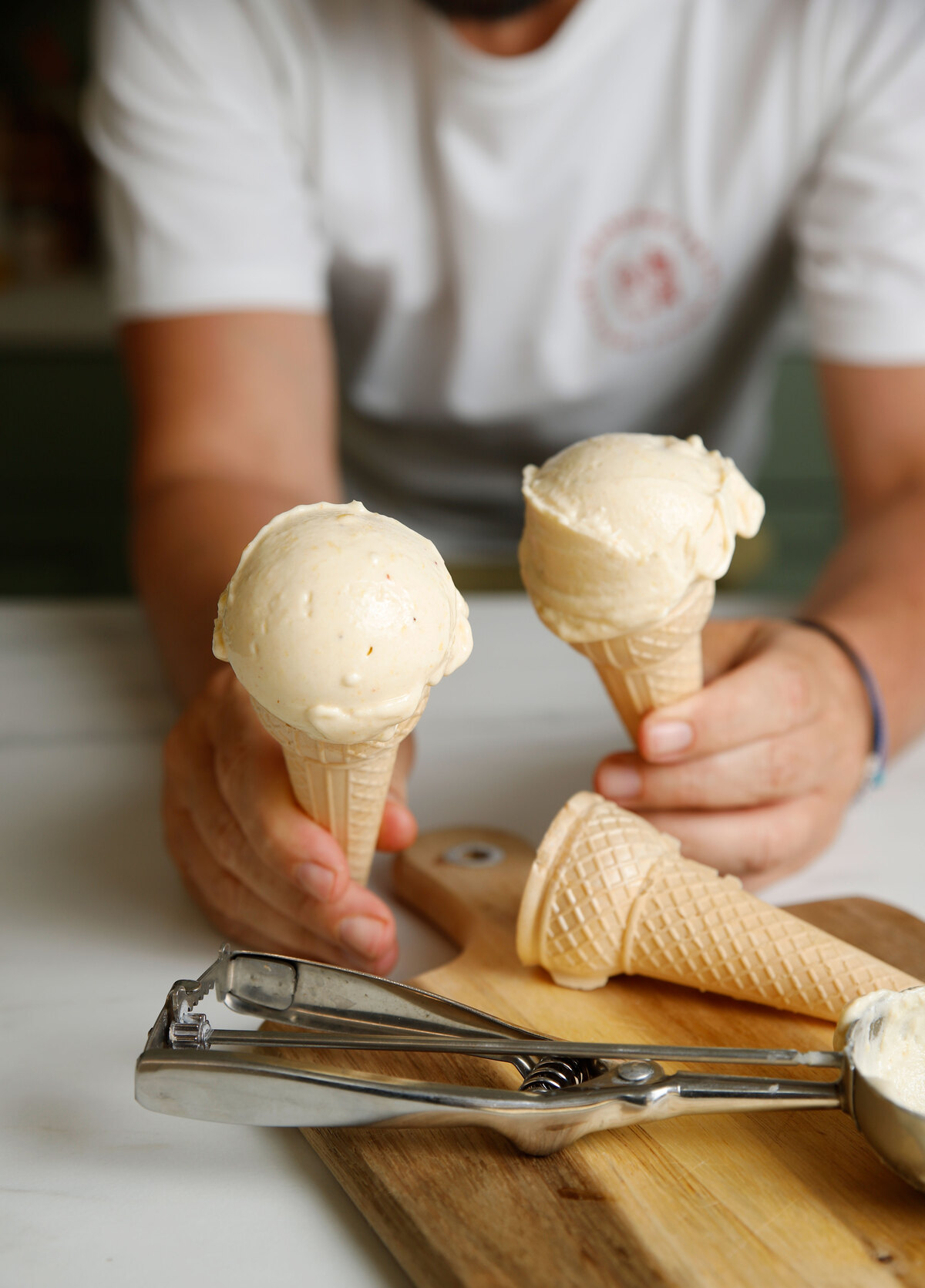 παγωτό ροδάκινο