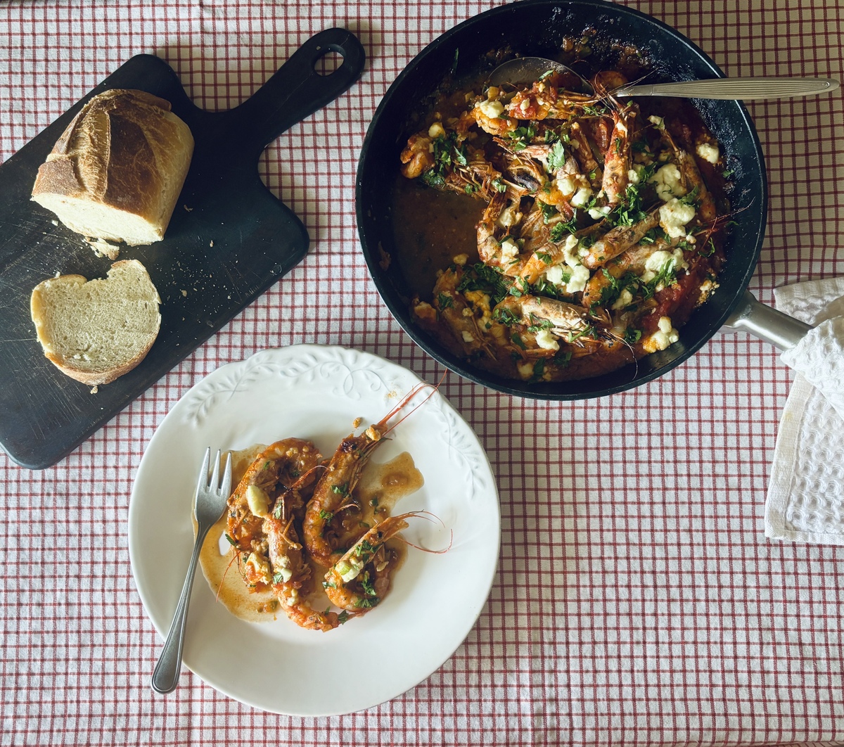 γαρίδες σαγανάκι