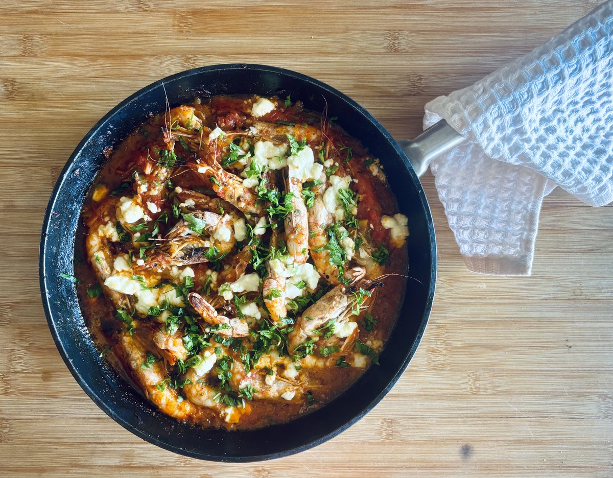 γαρίδες σαγανάκι