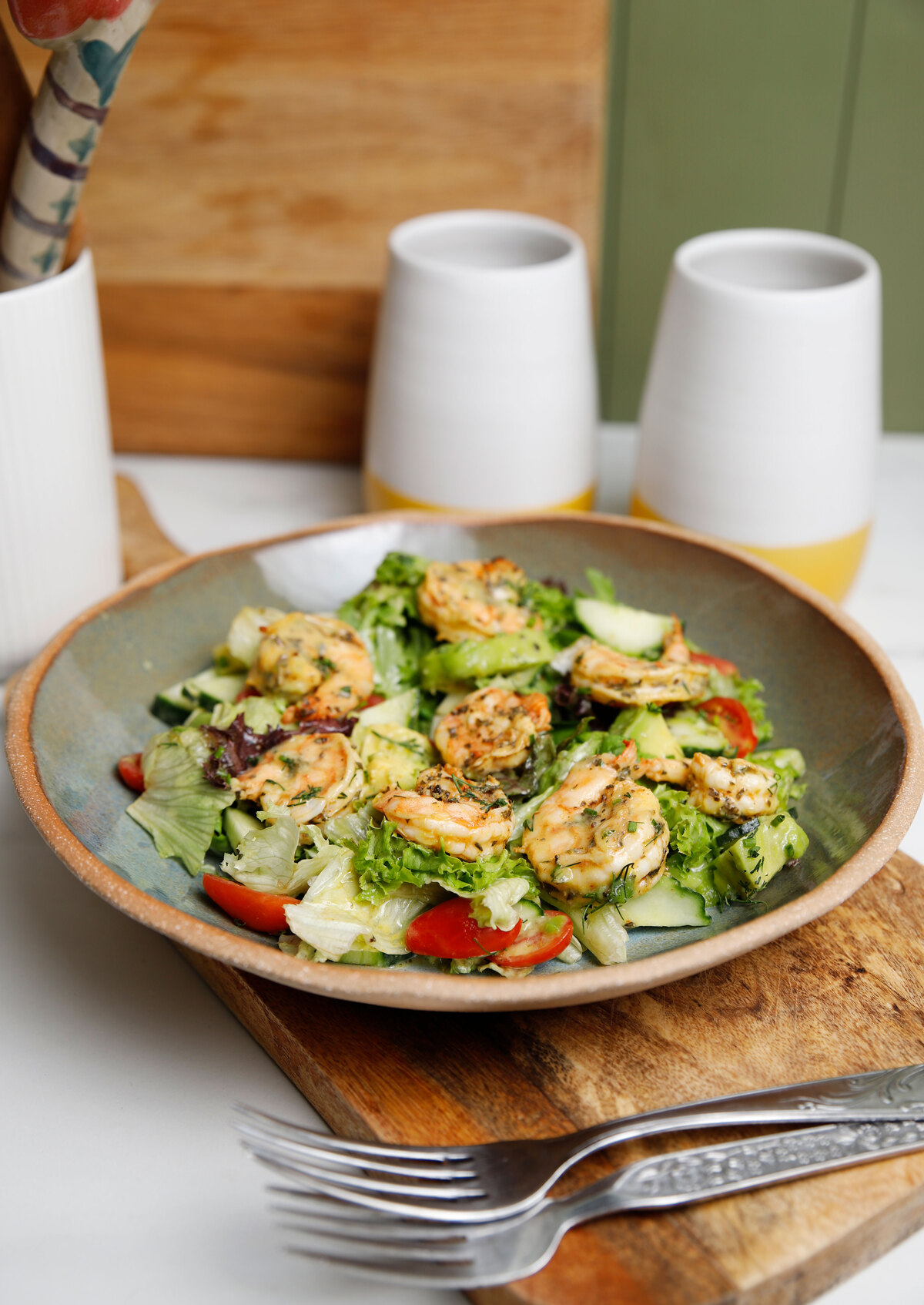 σαλάτα γαρίδες 