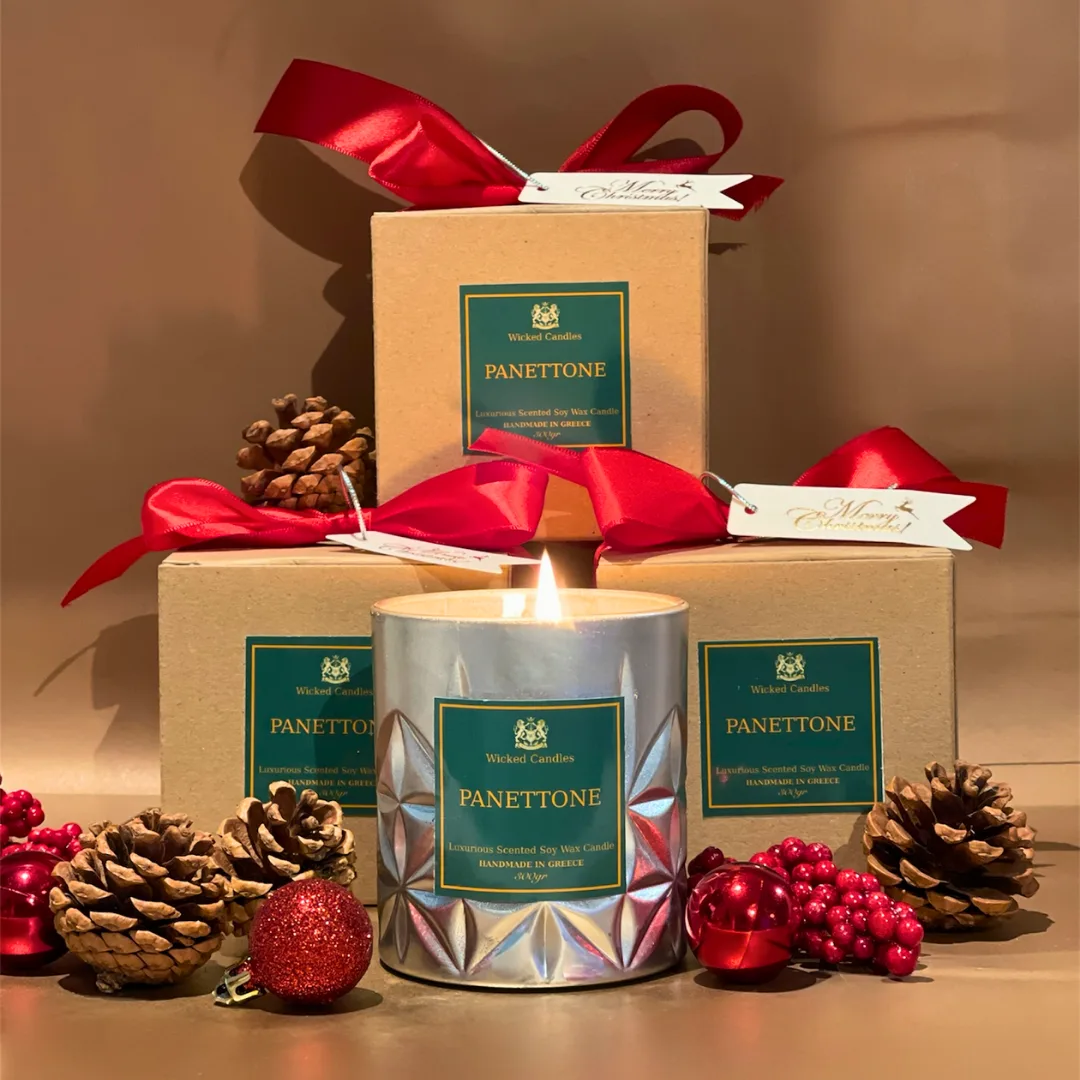  Αρωματικό κερί σόγιας Panettone Silver 