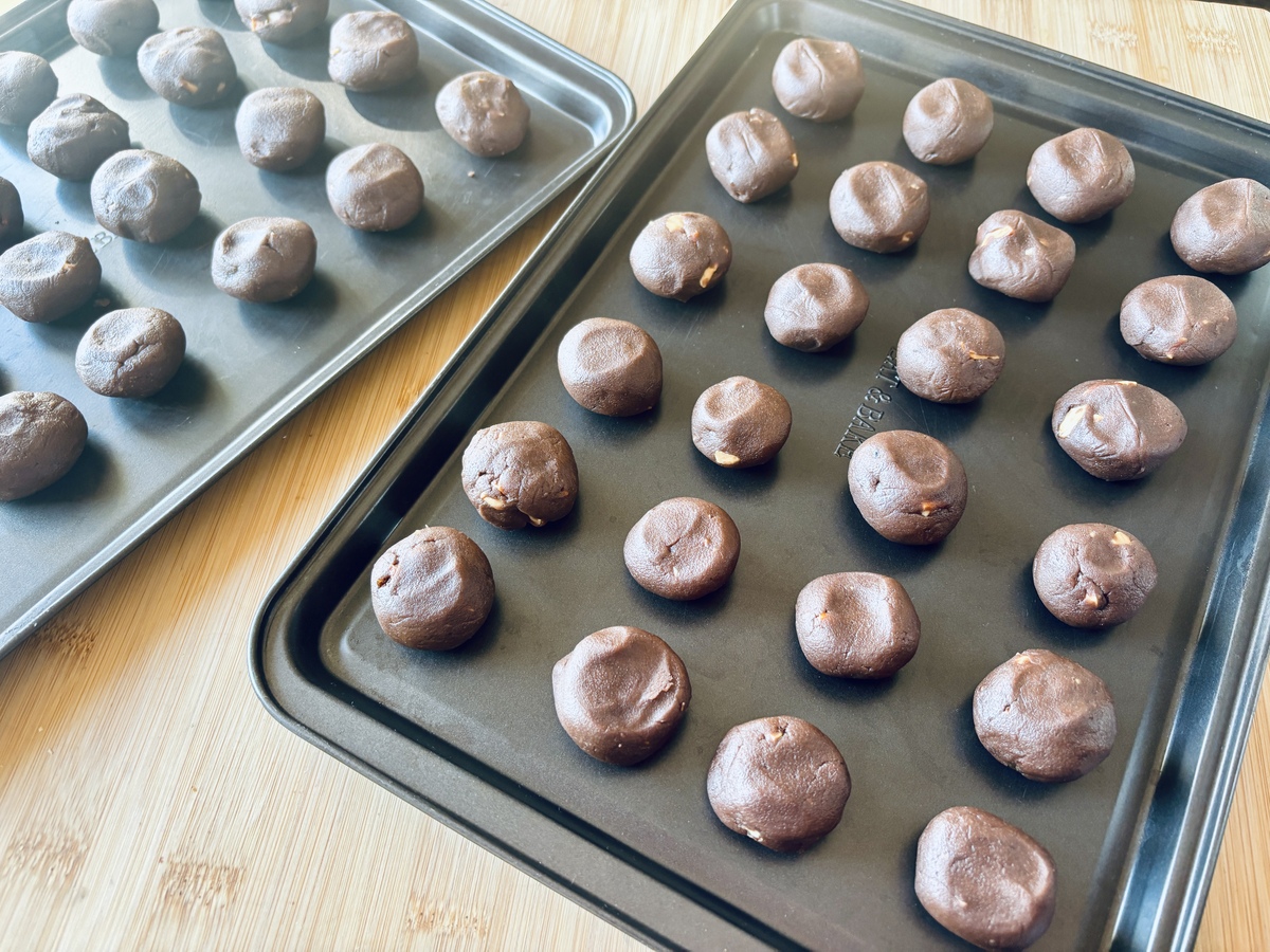 κουραμπιέδες με σοκολάτα